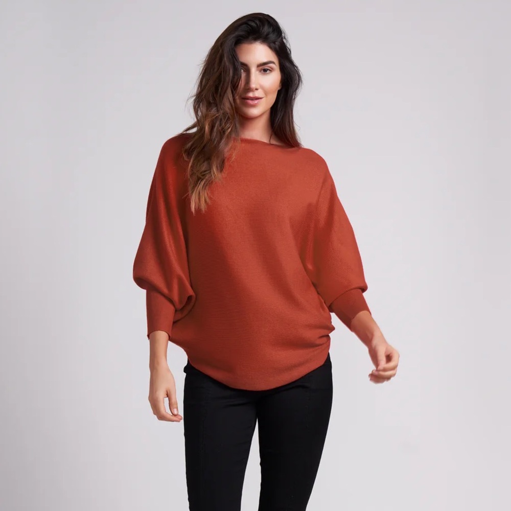 Coral Dolman Sleeve Top